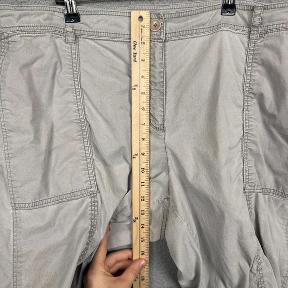 Eileen Fisher Pants Womens 22W Gray Capri Crop Outdoor Coastal Resort Vacation - Picture 6 of 10